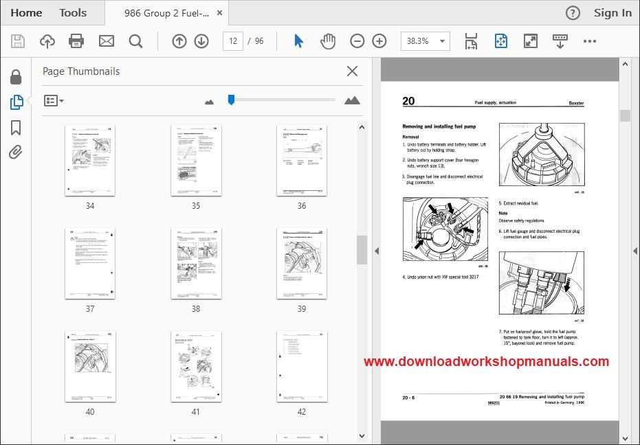 Porsche Boxster Workshop Manual